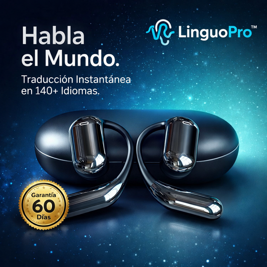 LinguoPro™ AI Translator Earbuds [Traducción Instantánea en 140+ Idiomas]