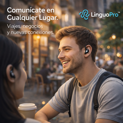 LinguoPro™ AI Translator Earbuds [Traducción Instantánea en 140+ Idiomas]